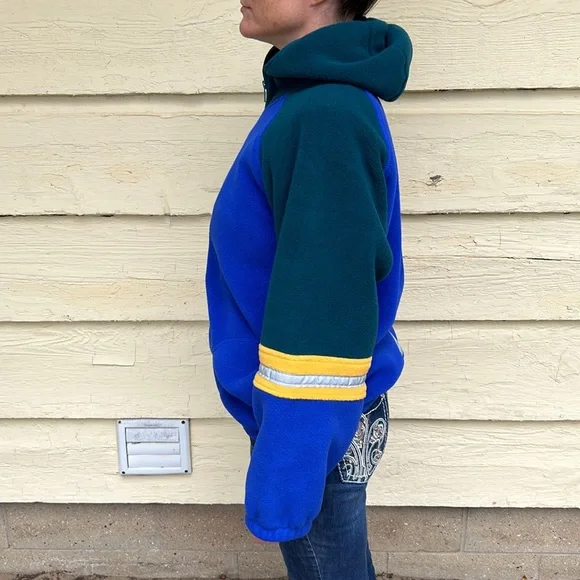SOLD Vintage 90’s L.L.Bean Mountain Sherpa Fleece Jacket Reflective Kids XL - Picture 4 of 14
